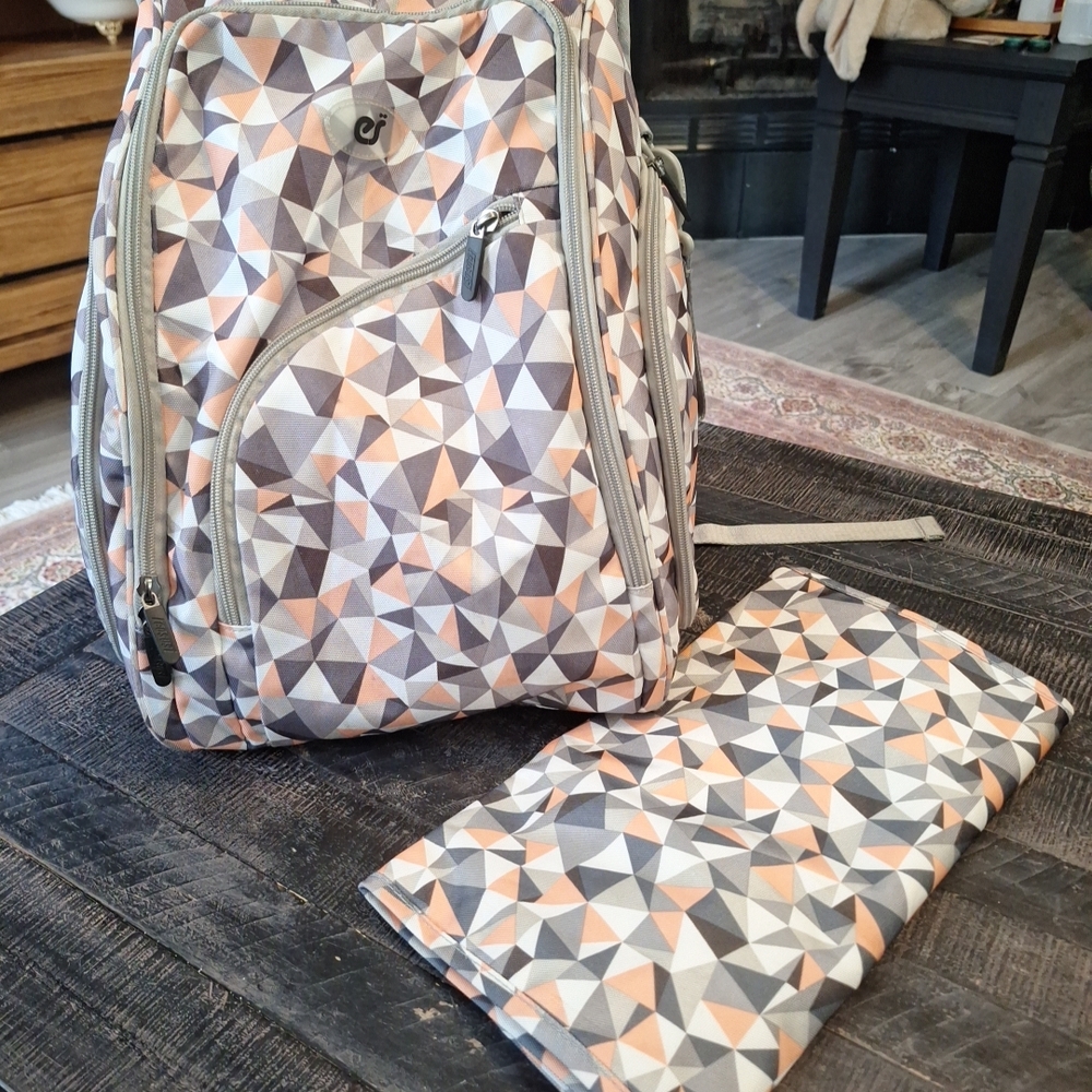 Geometric Patterned Diper Backpack - image 1